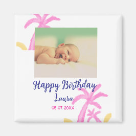 Imán Niños bebé primer cumpleaños añadir fecha añadir f