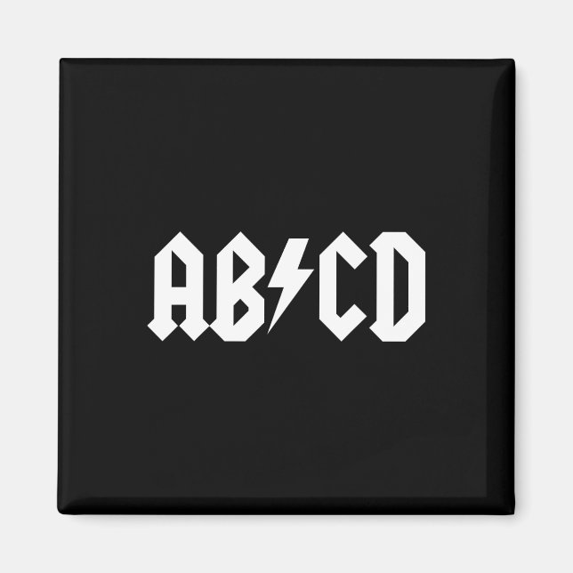 Imán Niños Chicas maestros de rock de ABCD de vuelta a  (Frente)