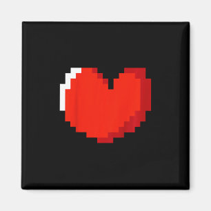 Imán Niños Corazón Pixel Art Día de San Valentín Amor V