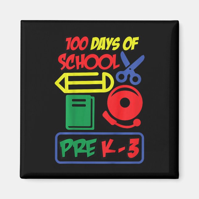 Imán Niños De 3 A 100 Días Escolares (Frente)