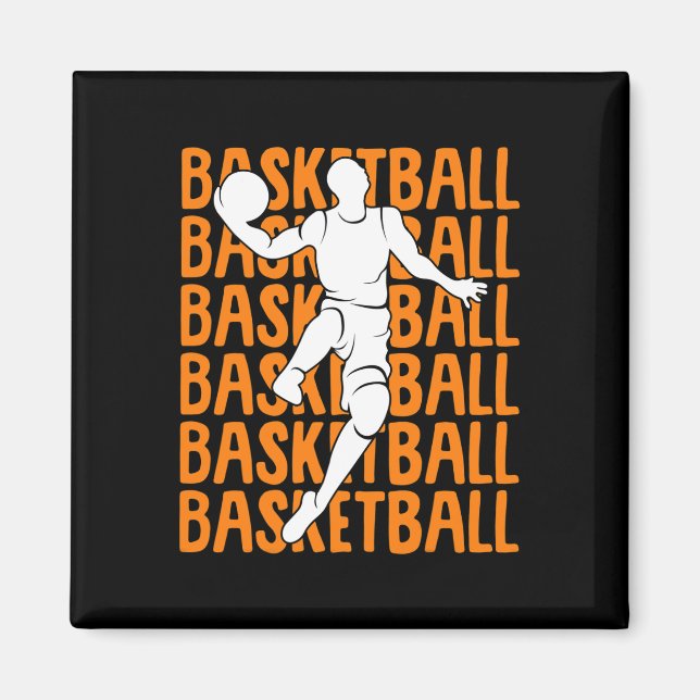 Imán Niños de baloncesto hombres 1 (Frente)