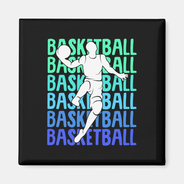 Imán Niños de baloncesto hombres 2 (Frente)