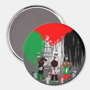 Imán Niños de Gaza pintando la bandera de Palestina 