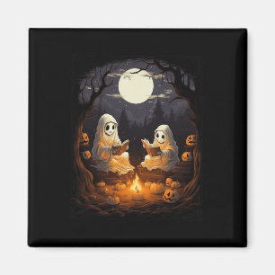 Imán Niños de la época de Halloween Camping Leer a Maes