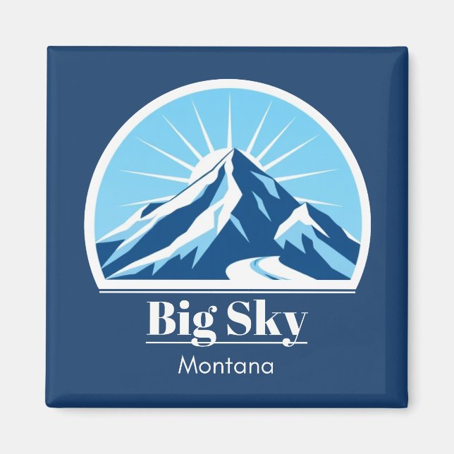 Imán Niños de la estación de esquí Big Sky Montana (Frente)