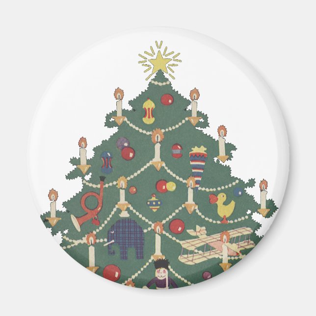 Imán Niños de Navidad ventilado alrededor de un árbol d (Frente)