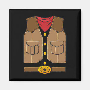Imán Niños de Western Cowboy Halloween