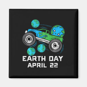 Imán Niños Día de la Tierra 22 de abril Monster Camión 