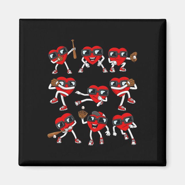 Imán Niños día de San Valentín de Béisbol (Frente)