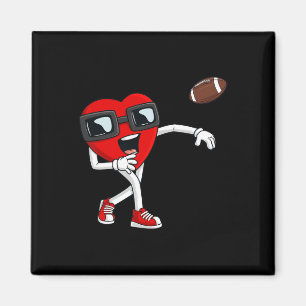 Imán Niños día de San Valentín de fútbol de Quarterback