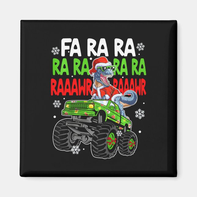 Imán Niños Dino Fa Ra Rawr Dinosaurio Monstruo Camión C (Frente)