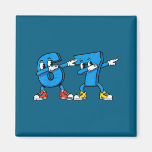 Imán Niños Divertidos 6 7 Meme Dab Números