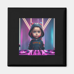 Imán Niños DJ de disco infantil Jockey Diversión Cristo