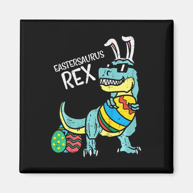 Imán Niños Eastersaurus Rex Pascua Trex Conejo Infantil (Frente)