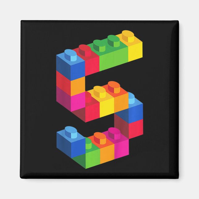 Imán Niños Edificios de 5 años Bloques Ladrillos de Cum (Frente)