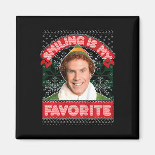 Imán Niños, Elf Buddy Sonriendo Es Mi Navidad Favorito