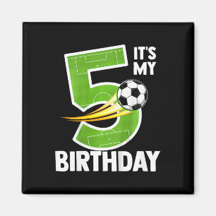 Imán Niños Es Mi Cumpleaños Número 5 Niño Fútbol Ll 5 A