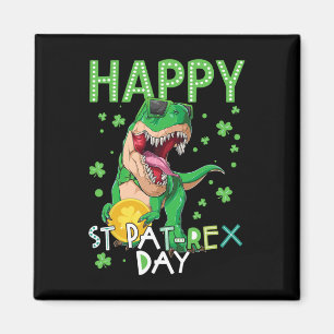 Imán Niños Feliz Día de San Patricio T-rex Dinosaurio N