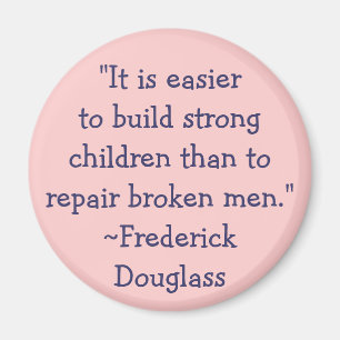 Imán Niños fuertes de Frederick Douglass