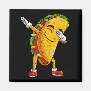 Imán Niños haciendo dabbing taco cinco de mayo comida m