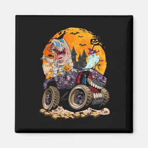 Imán Niños Halloween Niños Dinosaurio T rex Dino Pumpki