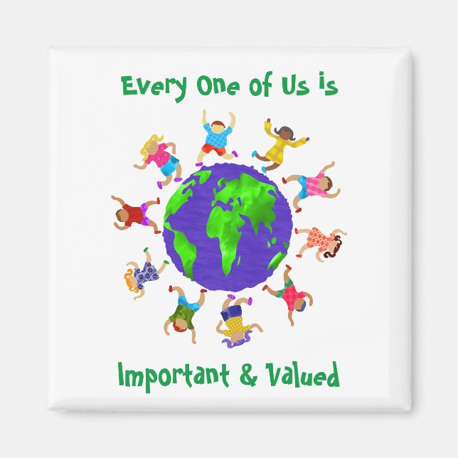 Imán Niños importantes y valiosos (Frente)