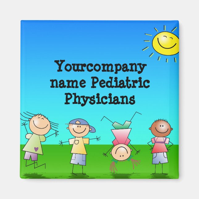 Imán Niños jugando al aire libre en un día soleado (Frente)