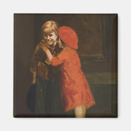 Imán Niños jugando en la esquina (niños pequeños)