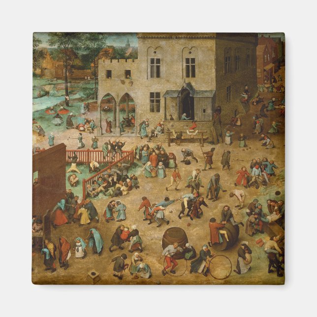 Imán Niños jugando juegos (Pieter Bruegel el mayor) (Frente)