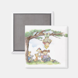 Imán Niños Leyendo Bajo un Árbol