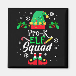 Imán Niños Lindos Navidad Pre K Escuadrón de Duendes