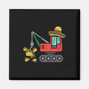 Imán Niños mexicanos Crane Tacos Boys Cinco De Mayo Fie