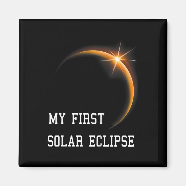 Imán Niños Mi primer eclipse solar niños Chicas 2024 So (Frente)