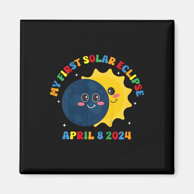 Imán Niños Mi primer eclipse solar total 8 de abril Tod (Frente)