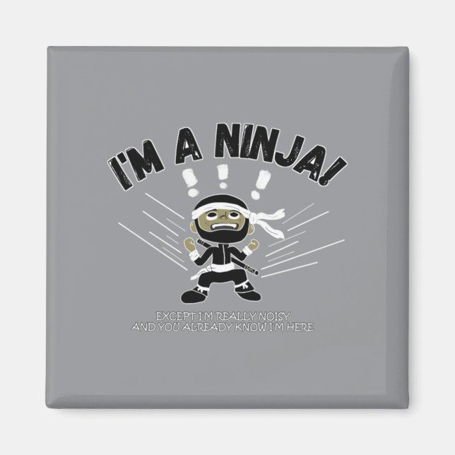 Imán Niños Ninja Ruidosos (Frente)