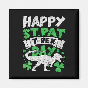 Imán Niños Niños Feliz Día de San Pat Trex Dino Día de 