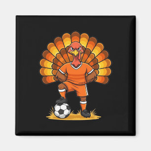 Imán Niños Otoño Chicos Día de Acción de Gracias Fútbol