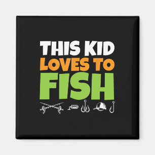 Imán Niños Pescando I A Este Niño Le Encanta Pescar I A