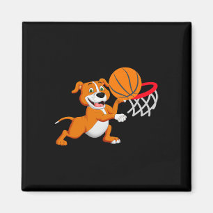 Imán Niños Pitbull Perro Jugando Bysketbyll Perro Depor