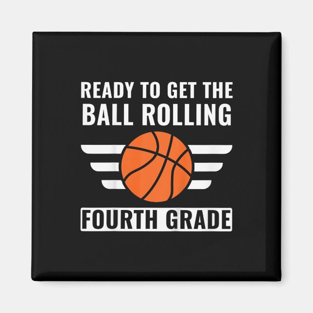 Imán Niños Primer día de 4º curso Niños cuarto grado Ba (Frente)