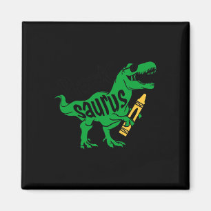 Imán Niños primer día de pre K Saurus Trex Chicas niños
