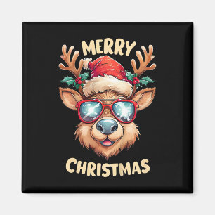 Imán Niños renos Feliz Navidad Papá Noel Noel