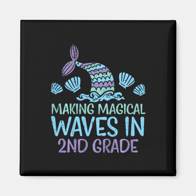 Imán Niños Sirenan Olas Mágicas Segundo Grado Primero (Frente)