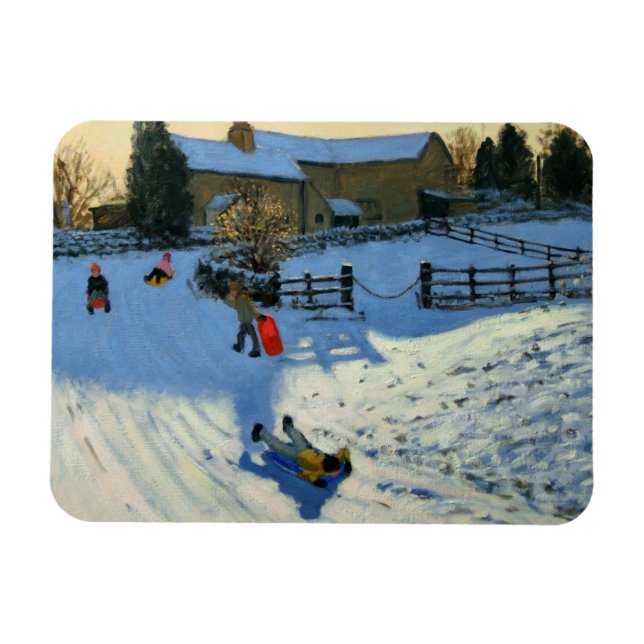 Imán Niños Sledong Monyash Derbyshire (Horizontal)
