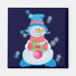 Imán Niños Snowman se unen a los regalos