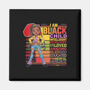 Imán Niños Soy Niño Negro Mes de la Historia Africano A