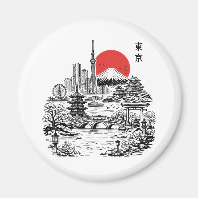 Imán Nippon Sakura Tokyo Sakura  (Frente)