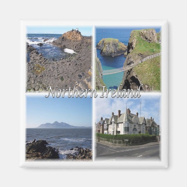 Imán NIR007 IRLANDA DEL NORTE, Mosaico, Fridge Magnet (Frente)