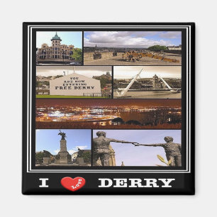 Imán NIR015 DERRY "I LOVE", Irlanda del Norte, Fridge