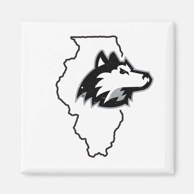 Imán NIU Huskies State Love (Frente)